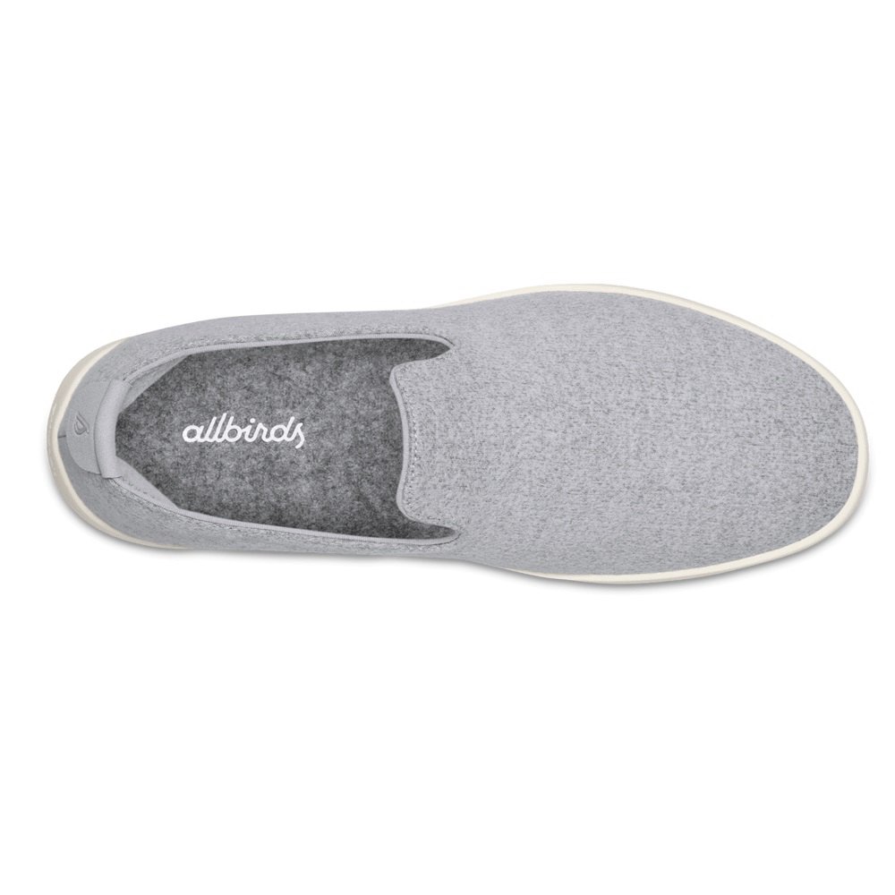 Allbirds Women\'s Slip-Ons Grey - Wool Loungers - 30521LGAC